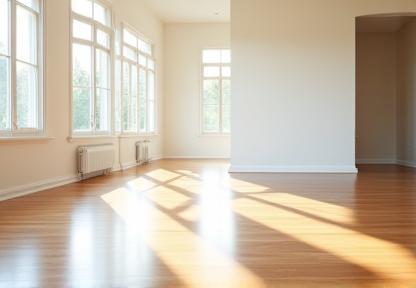 Sparkling empty apartment after end of tenancy clean